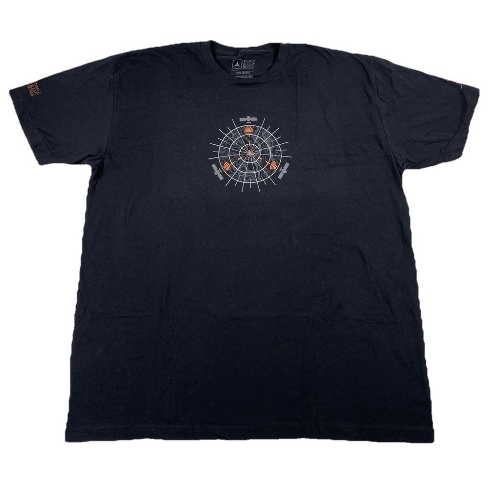 Triple Aught Design Satellite Topographic Graphic T-Shirt Black TAD Men's XXXL